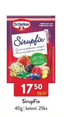 Qanto Dr.Oetker SirupFix nabídka