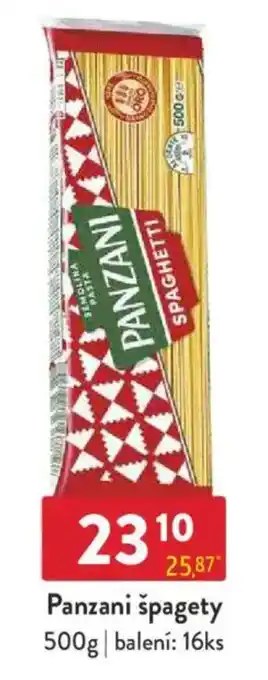 Qanto Panzani špagety nabídka