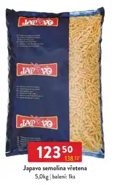 Qanto Japavo semolina vřetena nabídka