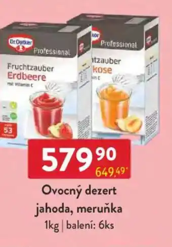 Qanto Dr.Oetker Ovocný dezert jahoda, meruňka nabídka