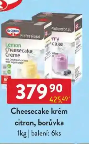 Qanto Dr.Oetker Cheesecake krém citron, borůvka nabídka