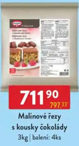 Qanto Dr.Oetker Malinové řezy s kousky čokolády nabídka