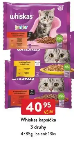Qanto Whiskas kapsička 3 druhy nabídka