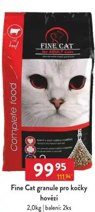 Qanto Fine Cat granule pro kočky hovězí nabídka