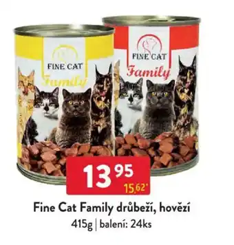 Qanto Fine Cat Family drůbeží, hovězí nabídka
