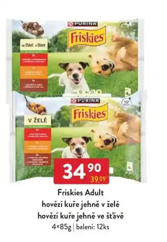 Qanto Friskies Adult hovězí kuře jehně v želé hovězí kuře jehně ve šťávě nabídka