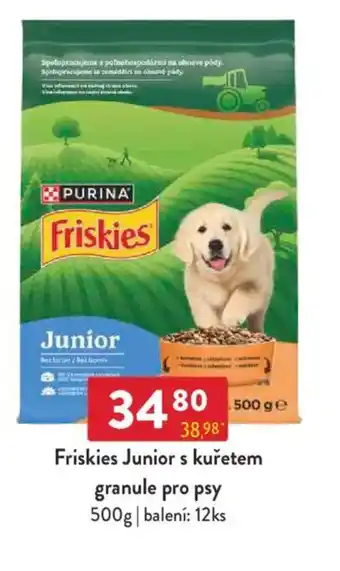 Qanto Friskies Junior s kuřetem granule pro psy nabídka
