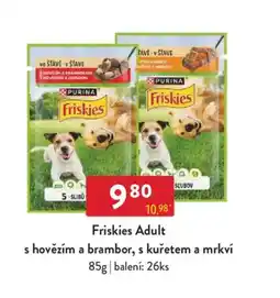 Qanto Friskies Adult s hovězím a brambor, s kuřetem a mrkví nabídka