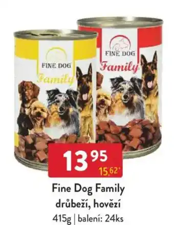Qanto Fine Dog Family drůbeží, hovězí nabídka