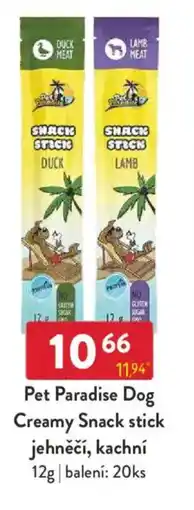 Qanto Pet Paradise Dog Creamy Snack stick jehněčí, kachní nabídka