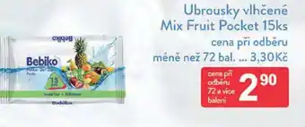 Qanto Ubrousky vlhčené Mix Fruit Pocket nabídka