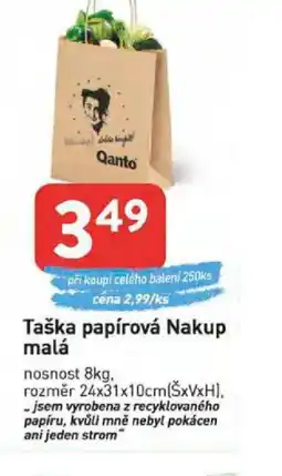 Qanto Taška papírová Nakup malá nabídka