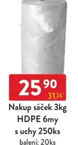 Qanto Nakup sáček 3kg HDPE 6my s uchy nabídka
