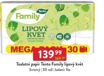 Qanto Toaletní papír Tento Family lipový květ nabídka