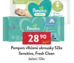 Qanto Pampers vlhčené ubrousky Sensitive, Fresh Clean nabídka