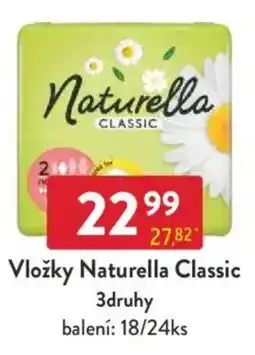 Qanto Vložky Naturella Classic 3druhy nabídka