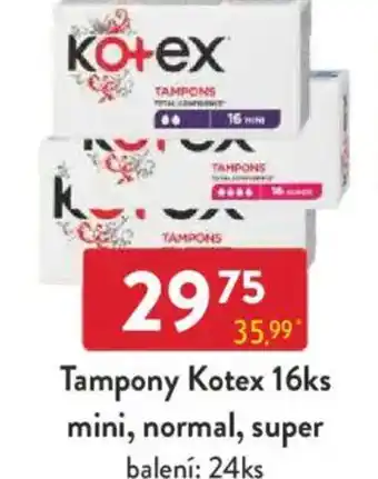 Qanto Tampony Kotex mini, normal, super nabídka