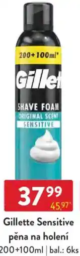 Qanto Gillette Sensitive pěna na holení nabídka