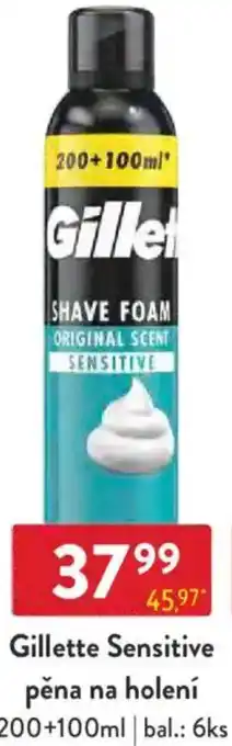 Qanto Gillette Sensitive pěna na holení nabídka