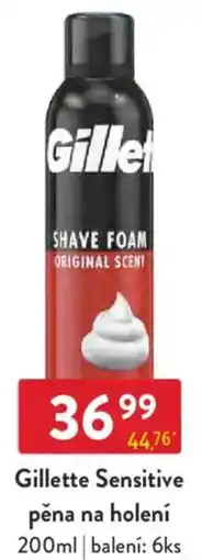 Qanto Gillette Sensitive pěna na holení nabídka