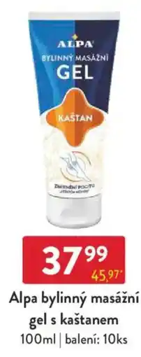 Qanto Alpa bylinný masážní gel s kaštanem nabídka