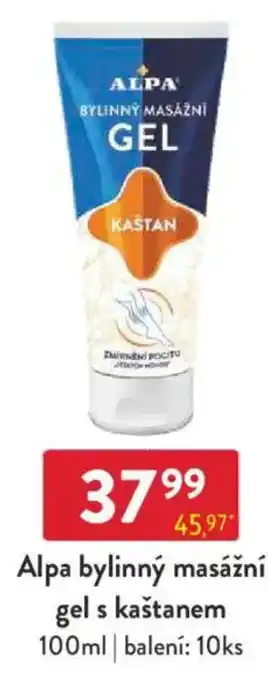 Qanto Alpa bylinný masážní gel s kaštanem nabídka