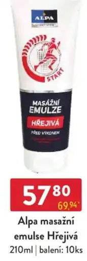 Qanto Alpa masažní emulse Hřejivá nabídka