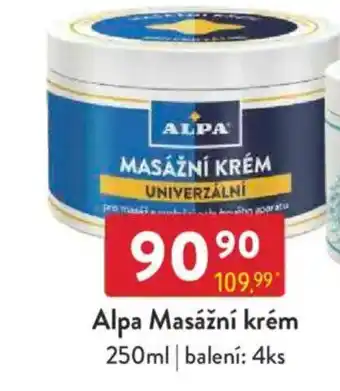 Qanto Alpa Masážní krém nabídka