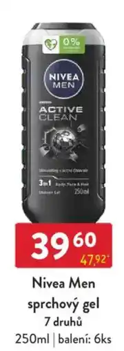 Qanto Nivea Men sprchový gel 7 druhů nabídka
