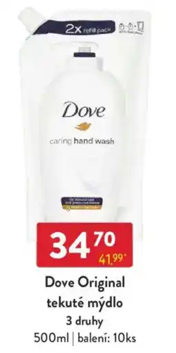 Qanto Dove Original tekuté mýdlo 3 druhy nabídka