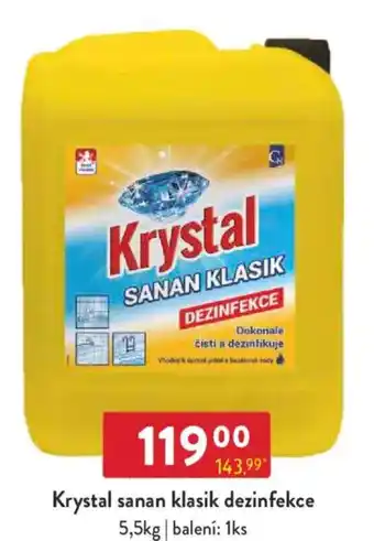 Qanto Krystal sanan klasik dezinfekce nabídka