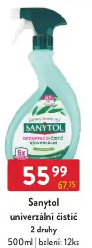 Qanto Sanytol univerzální čistič 2 druhy nabídka
