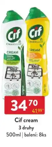 Qanto Cif cream 3 druhy nabídka