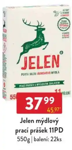 Qanto Jelen mýdlový prací prášek 11PD nabídka