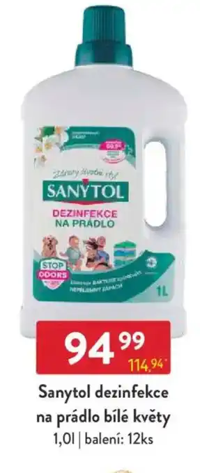 Qanto Sanytol dezinfekce na prádlo bílé květy nabídka