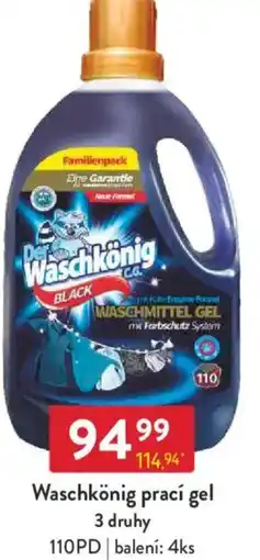 Qanto Waschkönig prací gel 3 druhy 110PD nabídka