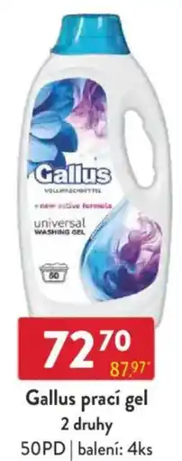 Qanto Gallus prací gel 2 druhy 50PD nabídka