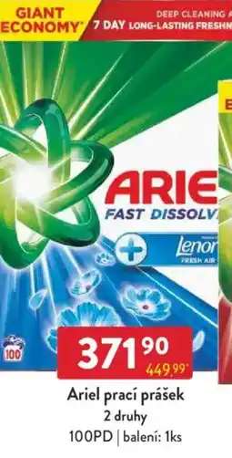 Qanto Ariel prací prášek 2 druhy 100PD nabídka