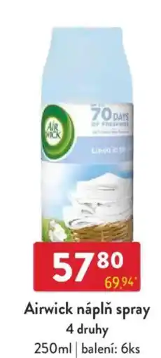 Qanto Airwick náplň spray 4 druhy nabídka