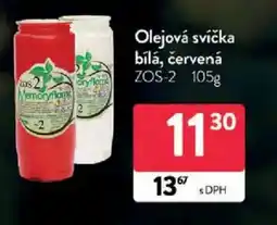 Qanto Olejová svíčka bílá, červená nabídka