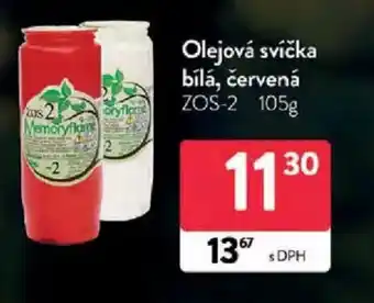 Qanto Olejová svíčka bílá, červená nabídka