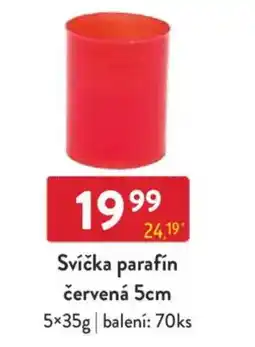 Qanto Svíčka parafín červená 5cm nabídka