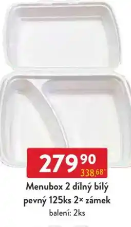 Qanto Menubox 2 dílný bílý pevný 2x zámek nabídka