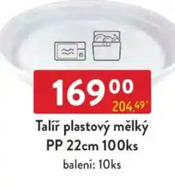 Qanto Talíř plastový mělký PP 22cm nabídka