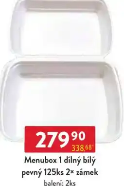 Qanto Menubox 1 dílný bílý pevný 2x zámek nabídka