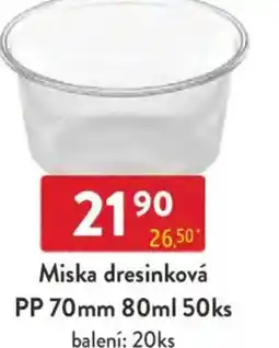 Qanto Miska dresinková PP 70mm 80ml nabídka