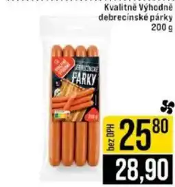 Jip Kvalitně Výhodně debrecínské párky nabídka