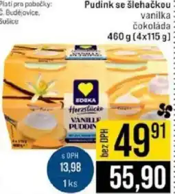 Jip Pudink se šlehačkou vanilka čokoláda nabídka