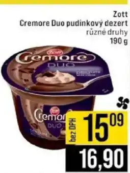 Jip Zott Cremore Duo pudinkový dezert nabídka