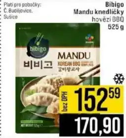 Jip Bibigo Mandu knedlíčky hovězí BBQ nabídka